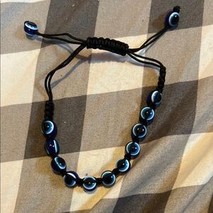 Blue Evil Eye Beaded Bracelet